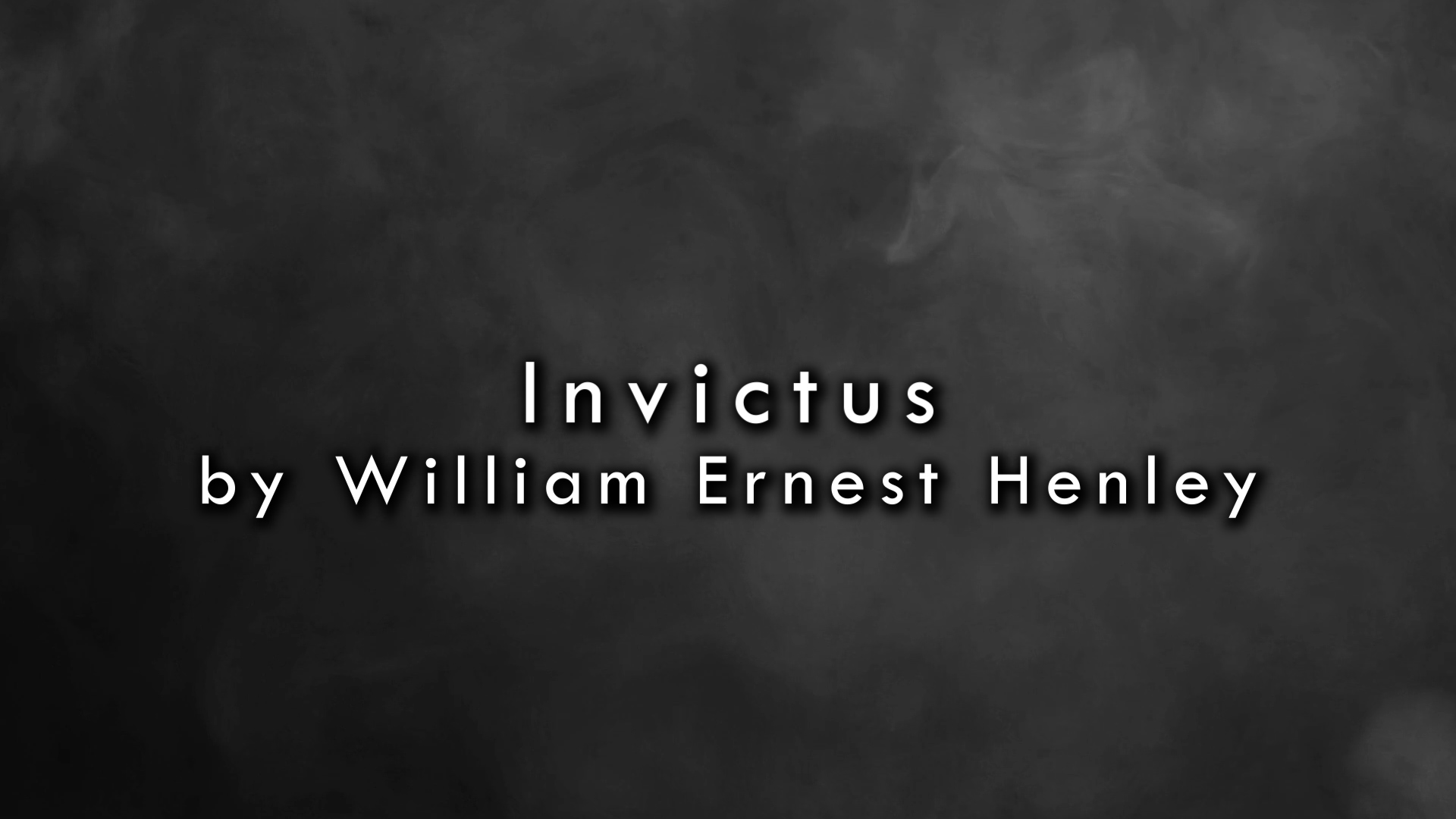 Invictus by Ernest Henley, read by Zack Lawrence